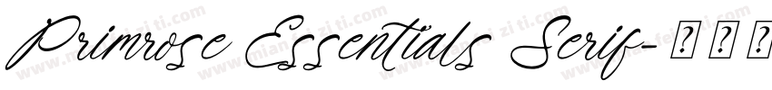 Primrose Essentials Serif字体转换